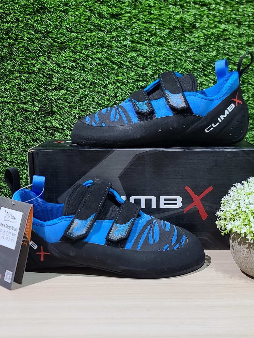 Climb X Rave Strap Blue Climbing Shoes / US 9.5 New